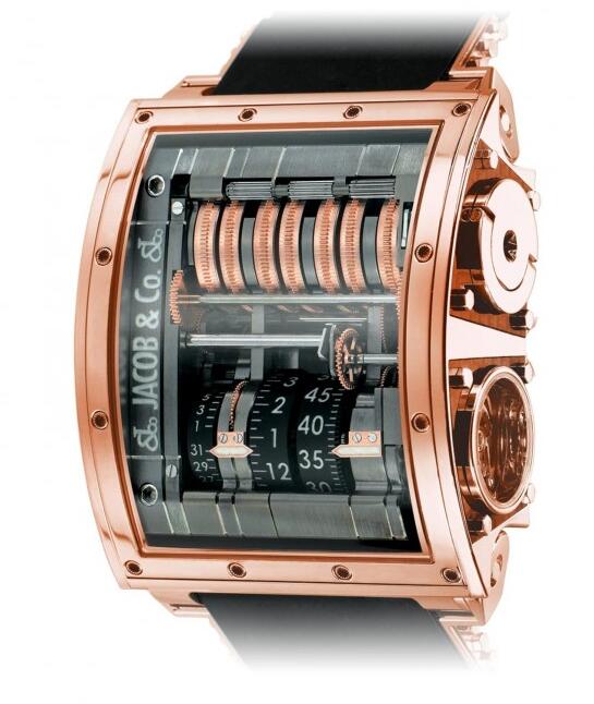 luxury replica Jacob & Co. Quenttin Tourbillon Rose gold watch